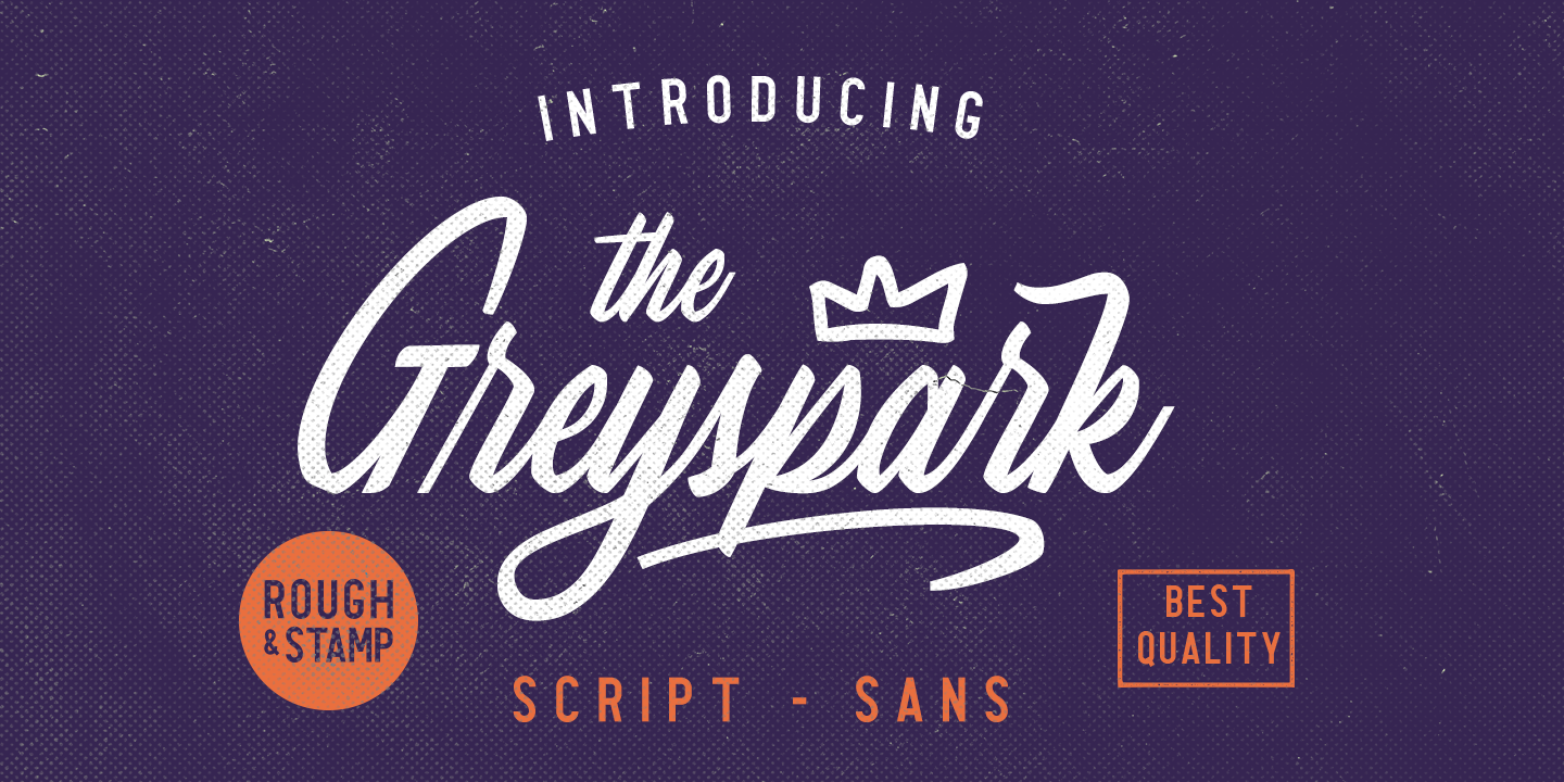 Ejemplo de fuente Greyspark Script Stamp